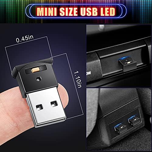 Mini USB LED светло, RGB LED LED LED внатрешно осветлување Директно струја 5V Smart USB LED атмосфера светлина, лаптоп тастатура