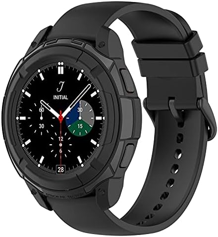 Motong за Samsung Galaxy Watch4 Classic 46mm заштитен случај на куќиште - Cover Cover TPU Cover + Bezel Ring Dial Protective Case Cover for