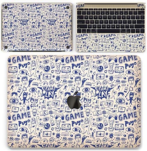 Винил чиста кожа компатибилна со MacBook Pro 13 2019 Pro 16 2020 Mac Air 13 2018 Retina 15 Air 11 Mac 12 Kid Bombing Design Decal Decal Blue