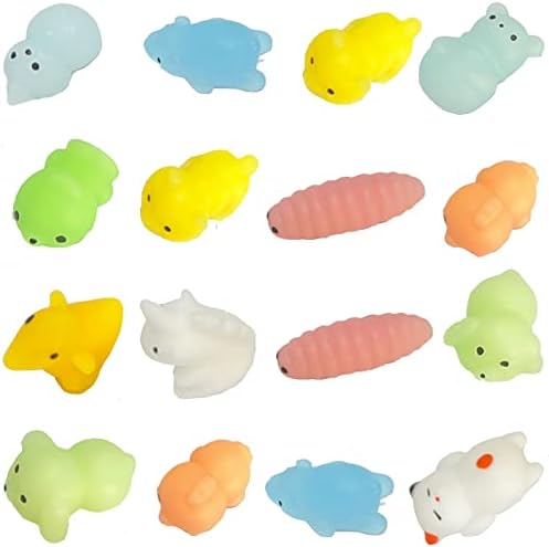 Mochi Squishy Toys, 32 парчиња Kawaii Mini Squishy Animals, Mochi Squishy Toys For Party Favors, симпатична играчка за олеснување на стресот, мали забавни играчки подароци за ден на вinesубените
