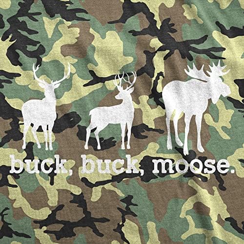 Бак Бак Моус Камо маица смешна лов на елени за лов на момци за момци