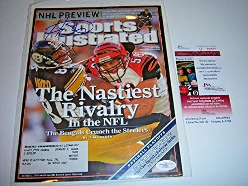 Hines Ward Pittsburgh Steelers SB Champs JSA/COA потпишан Sports Illustrated - Автограмирани списанија за НФЛ