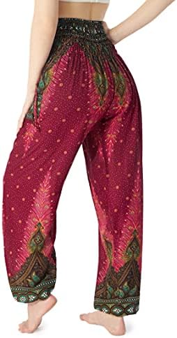 Lannaclothesdesign женски замотана половината Бохо проточна јога хареми панталони хипи облека