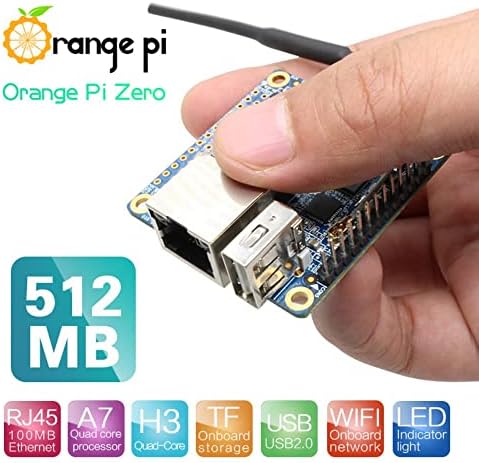 Портокалова PI Zero 512MB H3+White Case+OTG напојување, компјутер со еден одбор со отворен извор, Run Android 4.4, Ubuntu, Debian Image