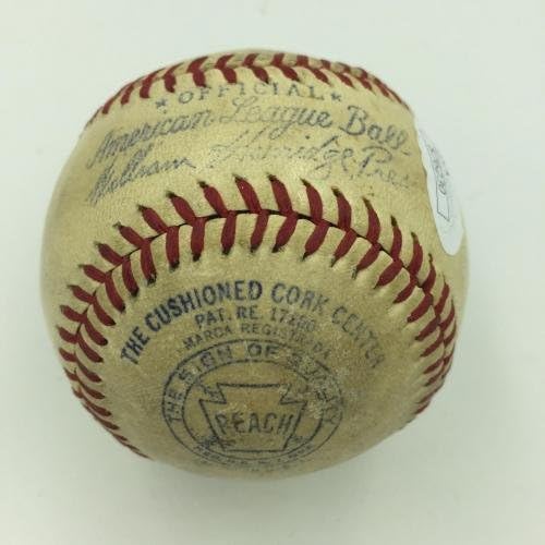 Ретки Џејк Пауел Потпиша Ал Бејзбол ЊУЈОРК Јенкис Изврши Самоубиство 1948 ЏСА Коа - Автограм Бејзбол