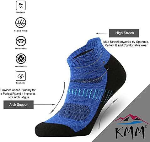 KMM машки мерино волна без шоу чорапи со перница кратко табулаторско светло удобно лето за голф лоафер патики случајни патеки трчање