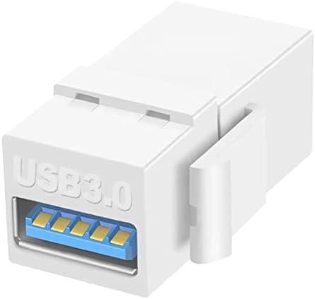 Ouqylg 5 пакет USB 3.0 Keystone приклучок вметнува USB женски до USB женски адаптери конектор USB 3.0 Femaleенски вметнете приклучок за приклучок
