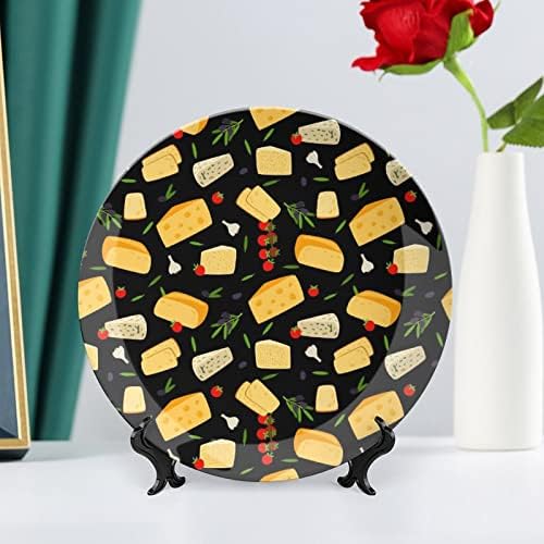 Модел на сирење што виси керамичка декоративна чинија со приказ за приказ Прилагодени годишнини за свадбени подароци за родители