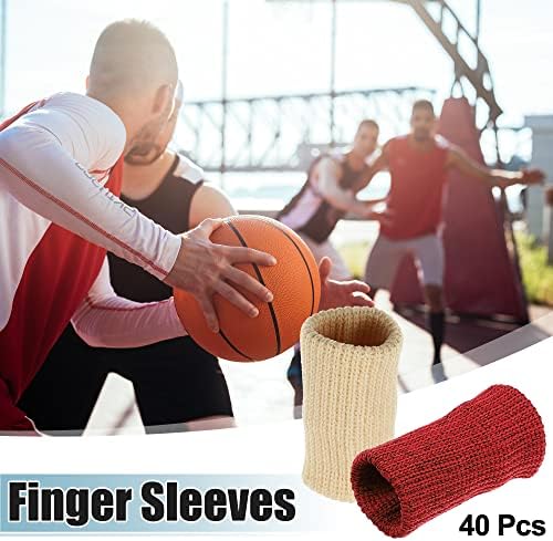 Вокост 40 парчиња ракави за дишење на прсти, загради за палецот поддржуваат еластични заштитници за компресија за релаксирање на