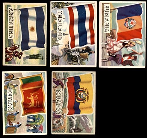1956 Топс Знамиња На Светот 50 Картичка Стартер Сет/Многу VG / ЕКС