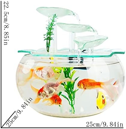 Риба сад вазна златна риба сад за риба злато риба, украсен украс стакло мини десктоп дома дневна соба аквариум стартер комплети