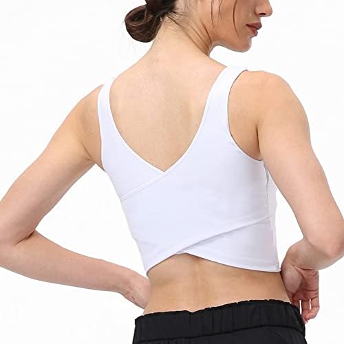 Mesенски Longенски Longline Longline Cross Cross Back Yoga Sports Sports Gras Gym Running Bra Wirefree Padded Guardout Took Charc Tops Tops