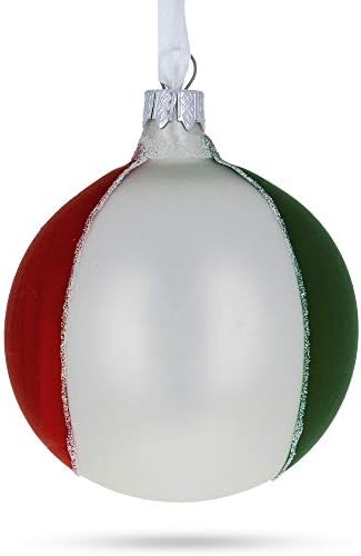Знаме на Мексико стаклена топка Божиќен украс 3,25 инчи