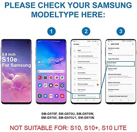 Mmobiel 3x Заден Капак Лепило Налепница Компатибилен Со Samsung Galaxy S10e G970F 2019-5, 8 инчен Вкл Алатка Комплет