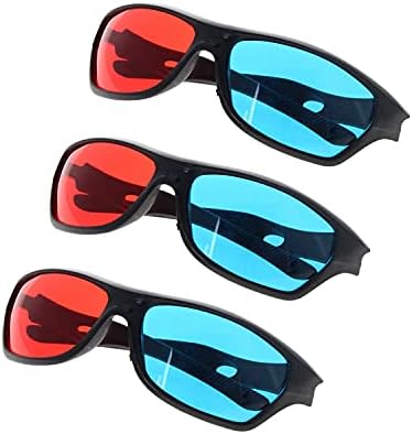 Хејарбајт 3 Пара Црвено-Сини 3Д Очила 3д Филмска Игра Очила Пластична Рамка 3Д Анаглиф Очила Надградба Стил За СИТЕ 3Д Печатење