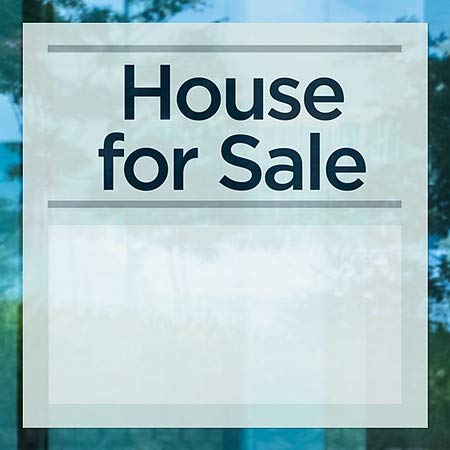 CGSignLab | „Куќа за продажба -базичен задем“ прозорецот за лепење | 5 x5
