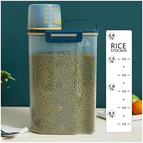 Timlux Taohuadao Запечатен ориз барел кујна Организатор за храна контејнер за жито брашно кутија за складирање ориз транспарентен организатор
