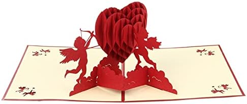 Гуоларизи Ден Картичка Поздрав Рачно Изработена Хартија 3Д Тродимензионален Подарок САМОСТОЈНА Разгледница За Скулптури На Вљубените На Вљубените