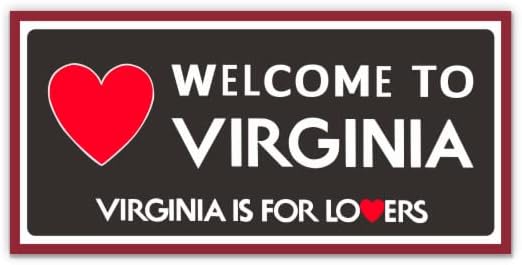 Добредојдовте На Вирџинија Патот Знак-12 Винил Налепница Водоотпорен Налепница