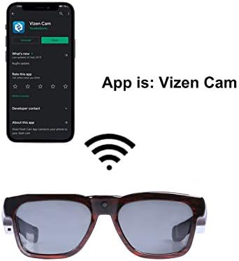 Охо сонце WiFi Video Sunglasses,Streaming Videos & Photos from Glasses за Phone by App with Full HD Camera,Built-in 32GB Memory and Polarized UV400 Lens