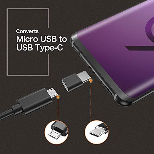 JXMOX USB Адаптер Од Типот C, Микро USB Женски ДО USB C Машки Конектор За Брзо Полнење Компатибилен Со Samsung Galaxy S20 S10 S9 S8