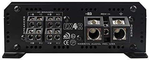 Масивни АУДИО EX4R-4800 Вати, 800w x 4 RMS, Нано Работ Серија, Мега 4 Канал Автомобил Аудио Засилувач, Диференцијални Влез &засилувач;