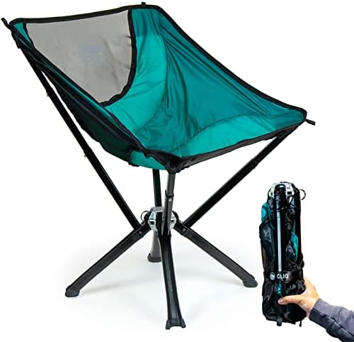 CLIQ преносни столици за кампување - мала преносна столица што може да се склопи, што оди на отворено. Компактна столица за преклопување