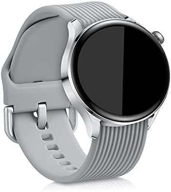 KWMobile Watch Bands компатибилни со Huawei Watch 3 / Watch 3 Pro - ленти сет од 2 замена силиконски опсег - црна / сива