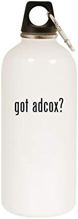 Производите од Моландра добија Адкокс? - 20oz шише со бела вода од не'рѓосувачки челик со карабинер, бело