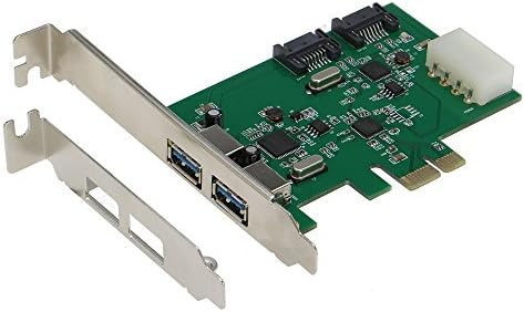 СЕДНА - PCIE 2 ПОРТ USB 3.0 + 2 Порта SATA 6g Комбо Адпатер Со Низок Профил Заграда