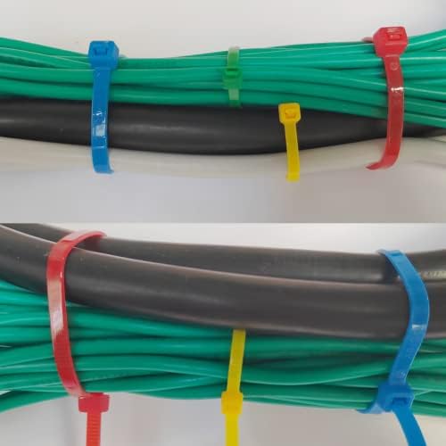 Orliseg 150 парчиња обоени кабелски врски, повеќе-бои најлонски кабелски врски, 12 кабелски поштенски врски, 3 бои, погодни за дома,
