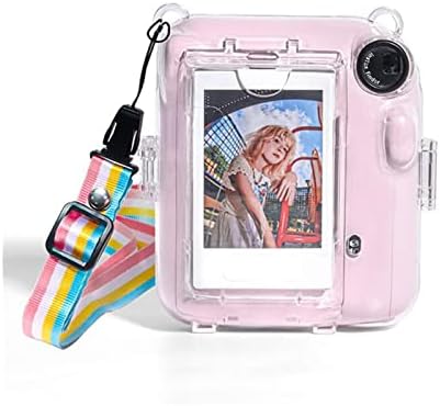 Kimyoaee Mini12 Јасна Фото Футрола За Fujifilm Instax Mini 12 Заштита На Капакот На Камерата Со Филмови Џеб Складирање, Отстранлив Прилагодлив