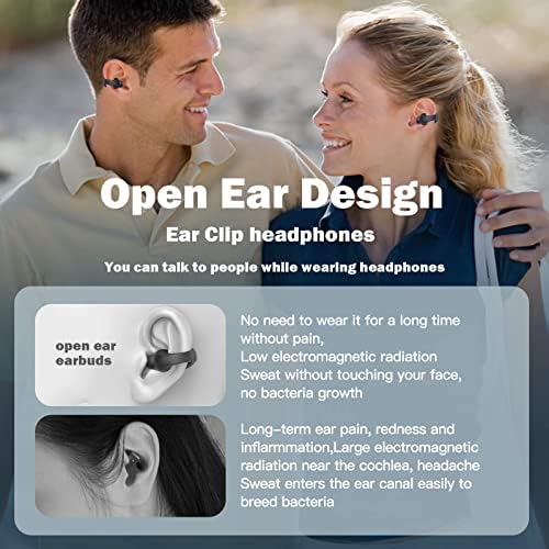 Слушалки за спроводливост на коски за клип за безжични уши Bluetooth Безжичен клип на слушалки на отворено уво, ушите на ушите на ушите на