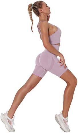 Iusanspoенски женски високи половини јога -велосипедисти шорцеви спортски салата рушираше тренингот за кревање панталони што