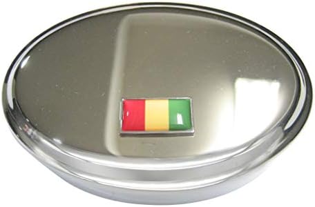Тенка Гранична Република Гвинеја Знаме Овална Ситница Накит Кутија