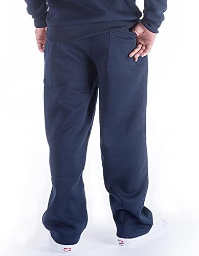 Менс руно џемпери класични обични лабави отворени дното активни панталони со џеб соодветно џогирање