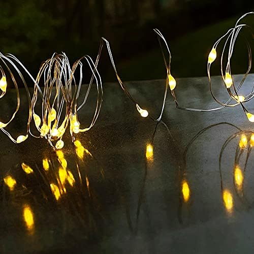 Ejoyce 16ft Battery Powered LED Fairy String Light, сребрена жица starвездени светла за забавно свадба двор декоративни декорации