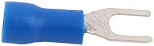 X-Dree 320 парчиња сина изолирана вилушка за вилушка конектор за електрични терминали за прицврстување (320 PZS. Aislados en Azul Horquilla Conector