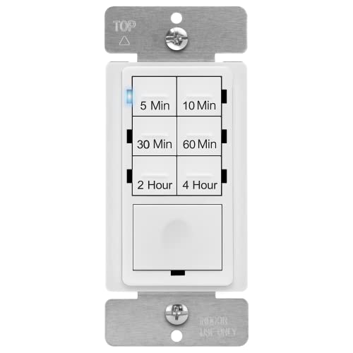 Енергетски прекинувач за тајмер за одбројување, тајмер за прекинувачи на вентилаторот, бела и комбинација двојно превртување/единечен декоратор-излез