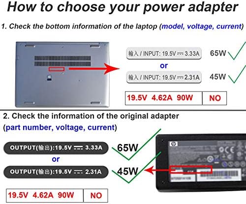 Skstyle® 19.5V 3,33A 65W AC адаптер полнач за HP ProBook 430 G4; 440 G4; 450 G4; 455 G4; 470 G4 Power-Supply-Cord