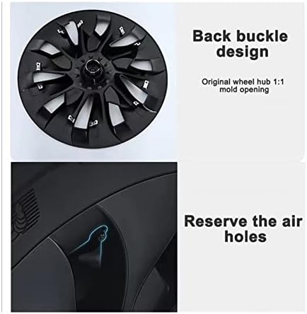 4PCS компатибилен со Tesla Model 3 Y Hubcap Оригинално замена на автомобилот Капа на тркалото 18inch 19inch hubcap целосни додатоци за покривање