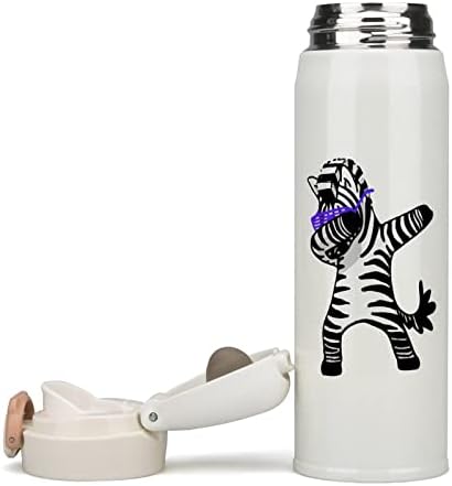Смешна зебра изолација со шише со вода од не'рѓосувачки челик Изолиран спортски чаша за кампување за патувања на отворено 350 мл