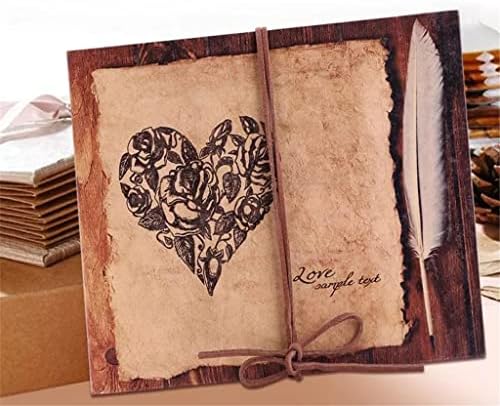 Mxiaoxia 34 страници DIY занаетчиски албум за фото -гроздобер стил на срце серија рачно изработени фото албум за скриптички travelубител