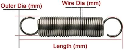 Домашно одржување Продолжување на пролетта Дијаметар на жица со DIY со 3. 5 mm Надворешен дијаметар 1 mm 19 mm должина од 60 mm