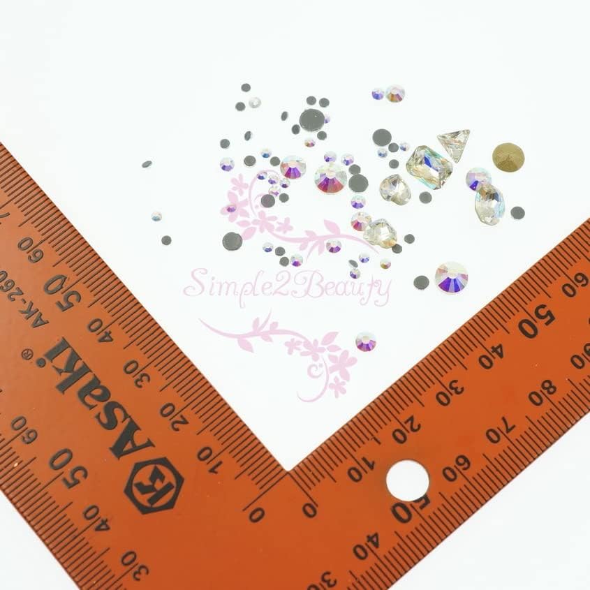1 пакет измешајте стакло кристално ригистони DIY занаетчиски производи облеки за нокти за накит маникир DIY дизајн украси додатоци