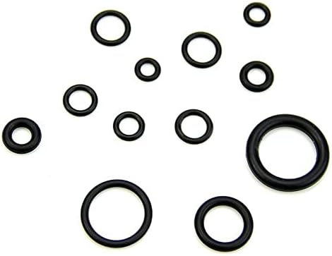Комплет за асортиман на гума О-прстен, Моречиос 225 парчиња О-прстени комплет 18 големини црна О прстен прстенести прстени за миење садови