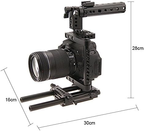 Camvate Камера Кејџ Опрема Врвот Рачка Статив Монтирање Плоча Компатибилен За Sony Panasonnic-1136