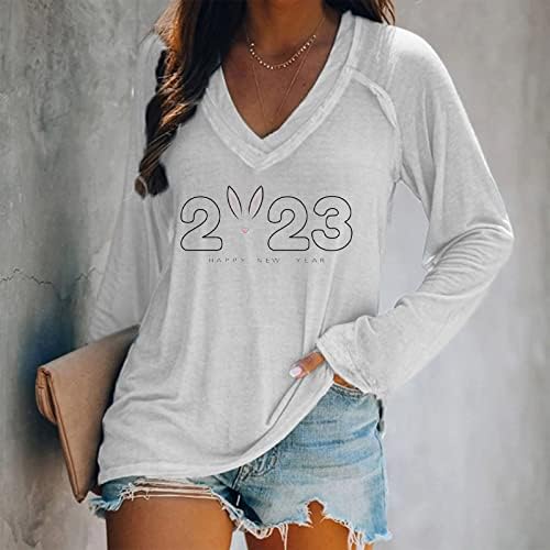 Бела летна есен врвна кошула за жени 2023 облека мода со долг ракав екипаж графички основен бренд маица 10 10 xxl