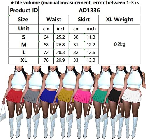Феоја плетено мини здолништа за жени со високи половини y2k здолниште кратко тениско здолниште