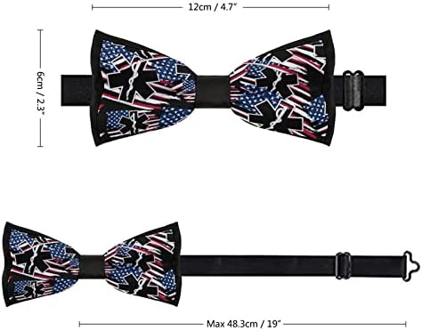 Weedkeycat Американско знаме ЕМС starвезда на животот ЕМТ Парамедици Медицин Смешно вратоврски пред-врзани формални лакови за прилагодување